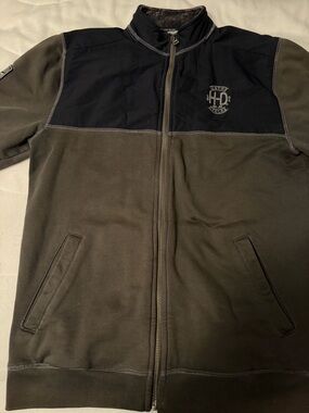 Harley-Davidson Two-Tone Black and Olive Zip-Up Shirt Jacket